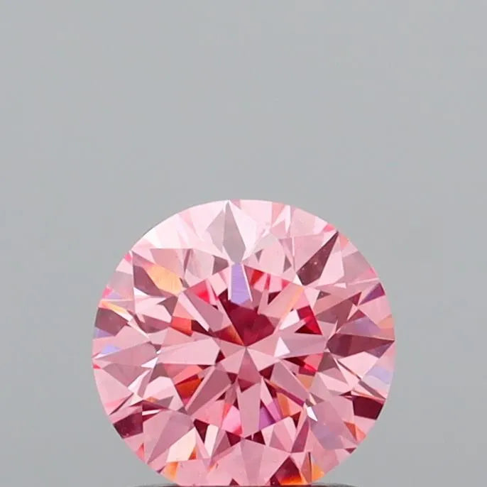 1.17ct Round Lab Grown Diamond (Colour Fancy Vivid Pink, Clarity VVS1, Cut ID, IGI Certified)