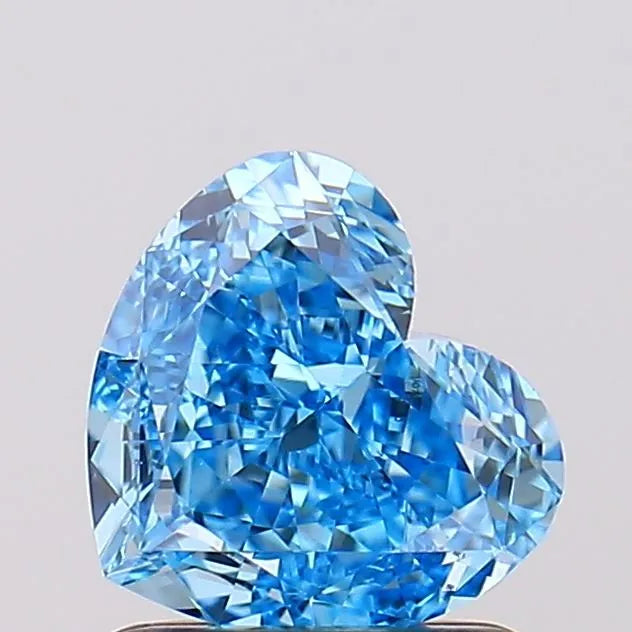 1.18ct Heart Lab Grown Diamond (Colour Fancy Vivid Blue, Clarity VS1, IGI Certified)