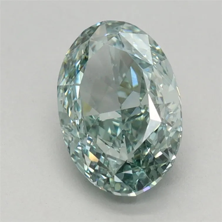1.18ct Oval Lab Grown Diamond (Colour Fancy Intense Green, Clarity VVS2, IGI Certified)