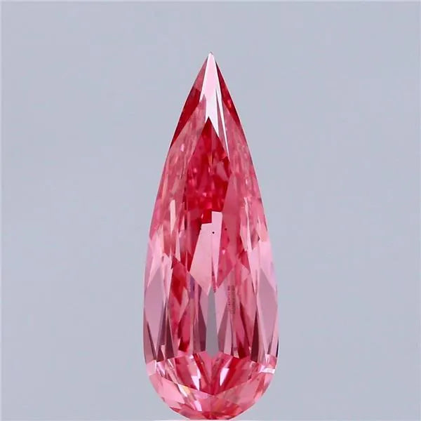 1.18ct Pear Lab Grown Diamond (Colour Fancy Vivid Pink, Clarity VS2, IGI Certified)