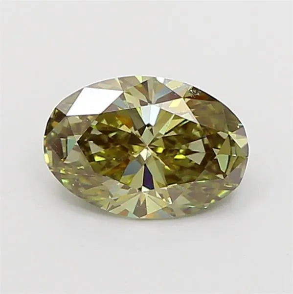 1.19ct Oval Lab Grown Diamond (Colour Fancy Intense Yellowish Green, Clarity VS1, IGI Certified)