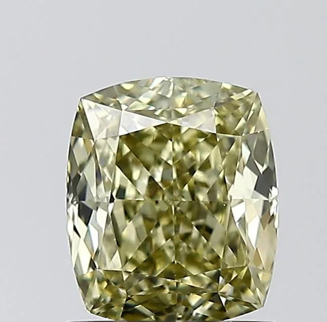 1.20ct Cushion brilliant Natural Diamond (Colour Fancy Yellow, Clarity VS2, GIA Certified)