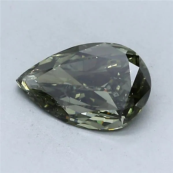 1.20ct Pear Natural Diamond (Colour Fancy Dark Green, Clarity SI2, GIA Certified)