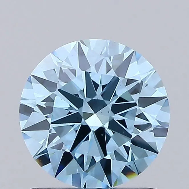 1.20ct Round Lab Grown Diamond (Colour Fancy Vivid Blue, Clarity VS1, Cut EX, Uncertified)