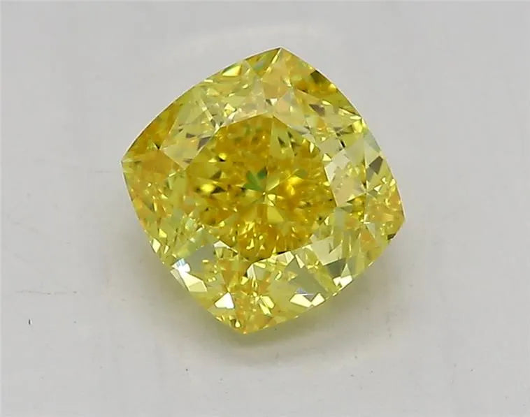 1.21ct Cushion modified Lab Grown Diamond (Colour Fancy Vivid Yellow, Clarity VVS2, IGI Certified)