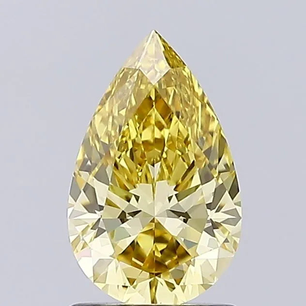 1.21ct Pear Lab Grown Diamond (Colour Fancy Intense Yellow, Clarity VVS2, IGI Certified)