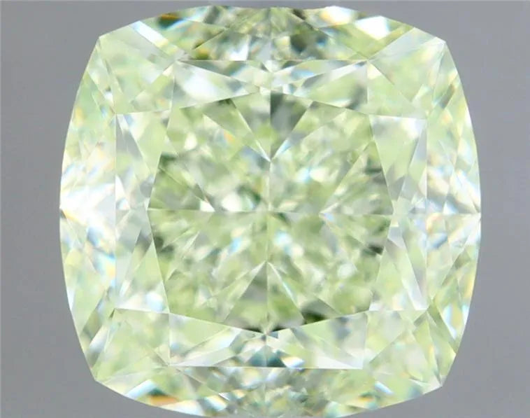 1.23ct Cushion brilliant Natural Diamond (Colour Fancy Light Green, Clarity IF, GIA Certified)