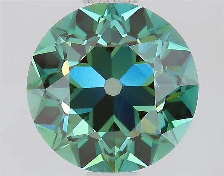 1.23ct European cut Lab Grown Diamond (Colour Fancy Vivid Green, Clarity VVS1, IGI Certified)