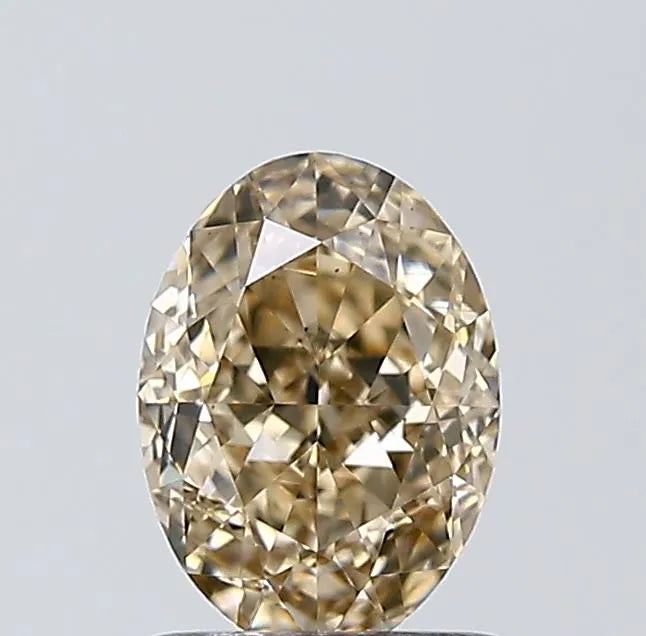 1.24ct Oval Natural Diamond (Colour Fancy Light, Clarity VS2, GIA Certified)