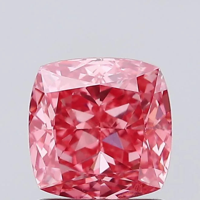 1.25ct Cushion brilliant Lab Grown Diamond (Colour Fancy Intense Pink, Clarity VS1, Uncertified)