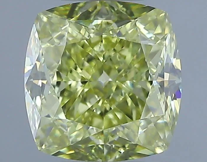 1.25ct Cushion brilliant Natural Diamond (Colour Fancy Yellow, Clarity VS2, GIA Certified)