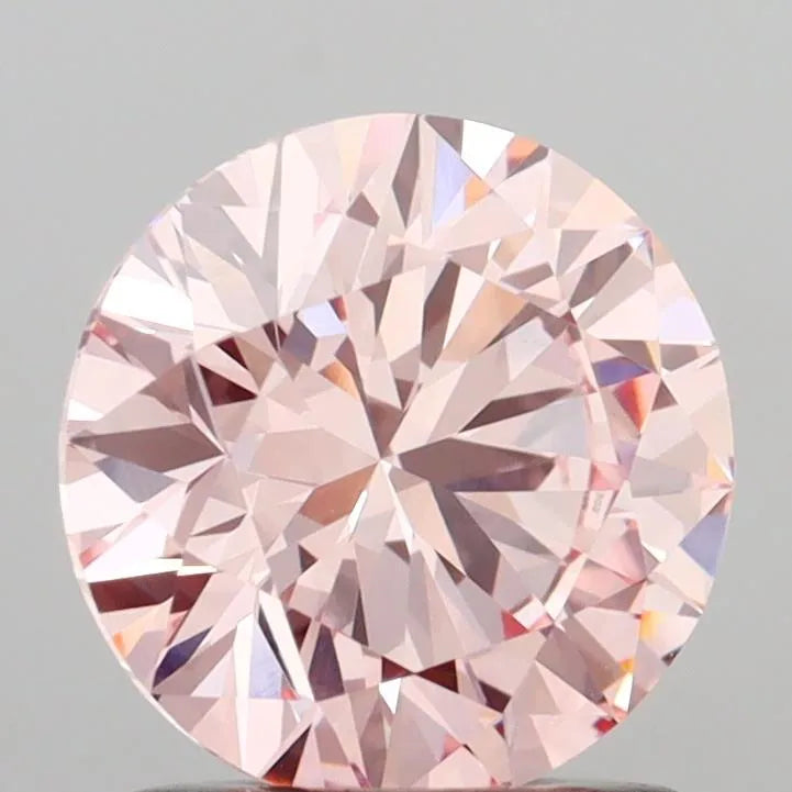 1.25ct Round Lab Grown Diamond (Colour Fancy Intense Pink, Clarity VVS2, Cut ID, IGI Certified)