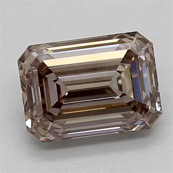 1.26ct Emerald Lab Grown Diamond (Colour Fancy Light Brownish Gray, Clarity VS2, IGI Certified)