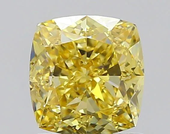 1.27ct Cushion modified Lab Grown Diamond (Colour Fancy Vivid Yellow, Clarity VVS1, IGI Certified)