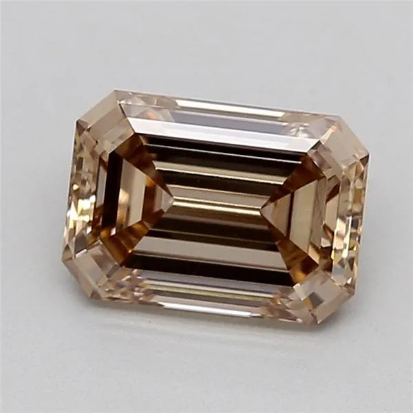 1.27ct Emerald Lab Grown Diamond (Colour Fancy Brown, Clarity VVS2, IGI Certified)
