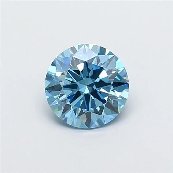 1.27ct Round Lab Grown Diamond (Colour Fancy Vivid Blue, Clarity VS2, Cut ID, IGI Certified)
