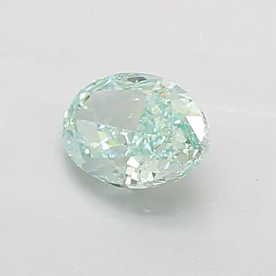 1.28ct Oval Lab Grown Diamond (Colour Fancy Vivid Green, Clarity VVS2, IGI Certified)