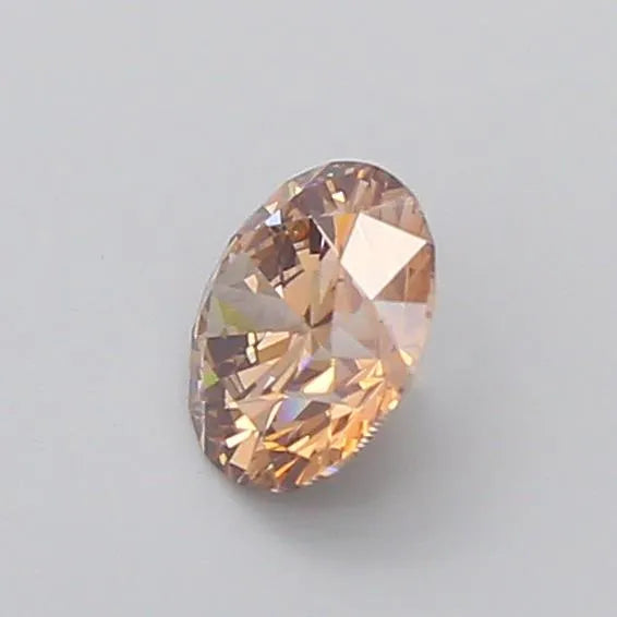 1.29ct Round Lab Grown Diamond (Colour Fancy Light Brown, Clarity VS1, Cut ID, IGI Certified)
