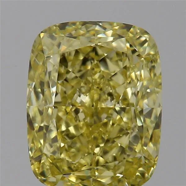 1.30ct Cushion brilliant Natural Diamond (Colour Fancy Yellow, Clarity VVS2, GIA Certified)