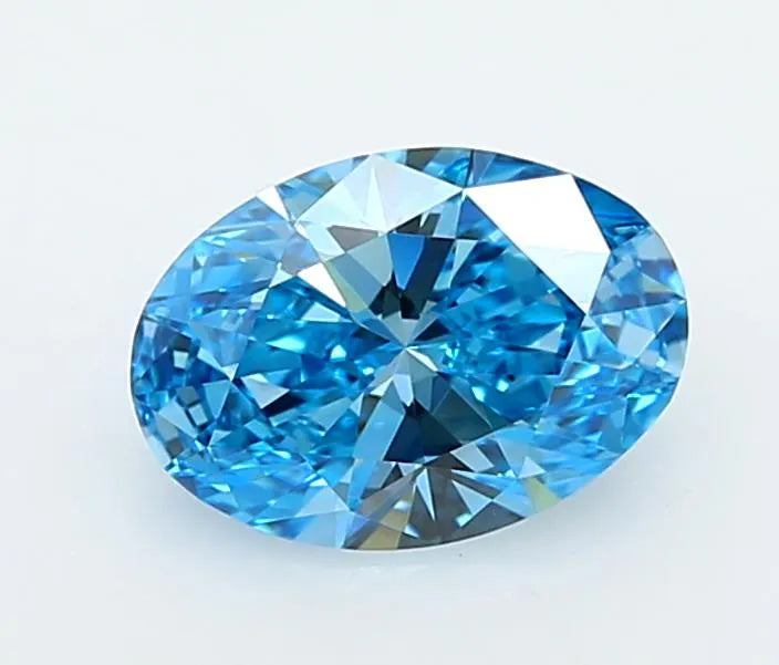 1.30ct Oval Lab Grown Diamond (Colour Fancy Vivid Blue, Clarity VVS2, IGI Certified)