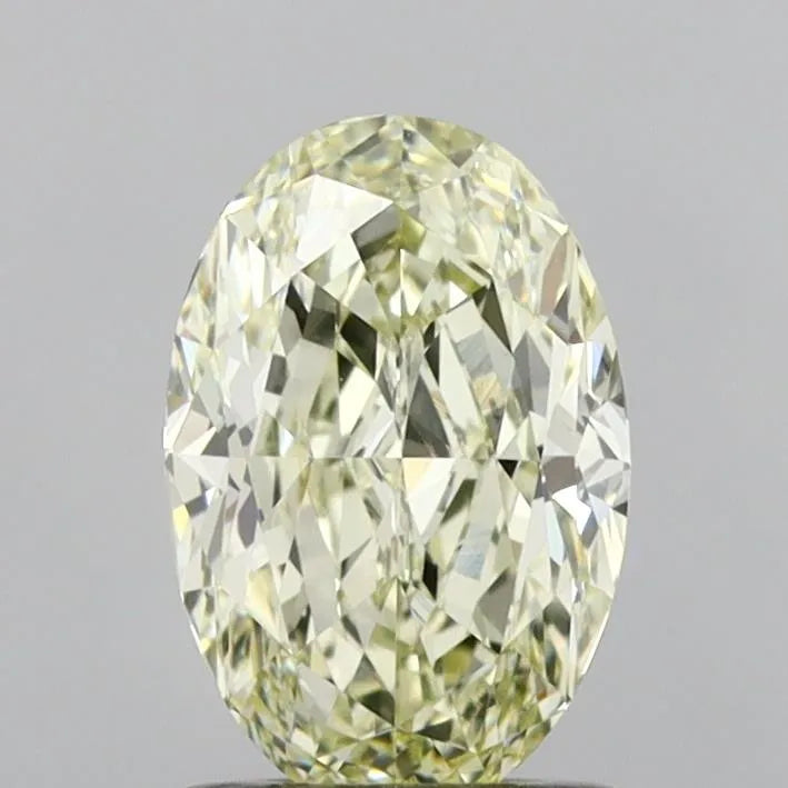 1.30ct Oval Natural Diamond (Colour Fancy Light Greenish Yellow, Clarity VS1, GIA Certified)