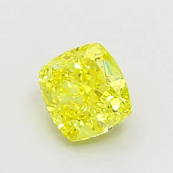 1.31ct Cushion modified Lab Grown Diamond (Colour Fancy Vivid Yellow, Clarity IF, IGI Certified)