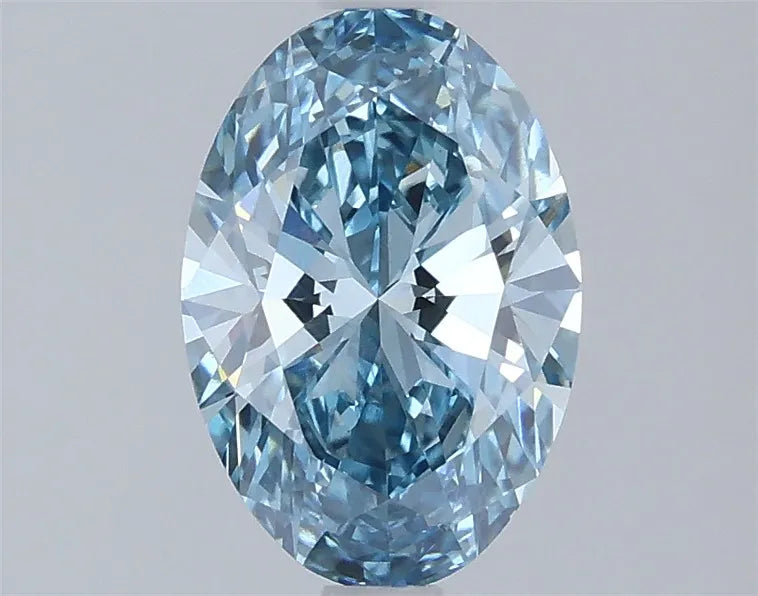 1.32ct Oval Lab Grown Diamond (Colour Fancy Vivid Blue, Clarity VS1, IGI Certified)