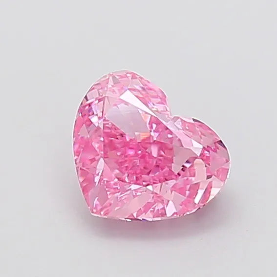 1.33ct Heart Lab Grown Diamond (Colour Fancy Vivid Pink, Clarity VVS2, IGI Certified)