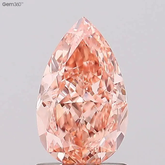 1.34ct Pear Lab Grown Diamond (Colour Fancy Intense Pink, Clarity VVS2, IGI Certified)