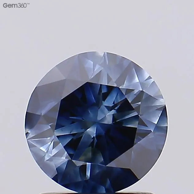 1.34ct Round Lab Grown Diamond (Colour Fancy Deep Blue, Clarity VS2, Cut EX, Uncertified)