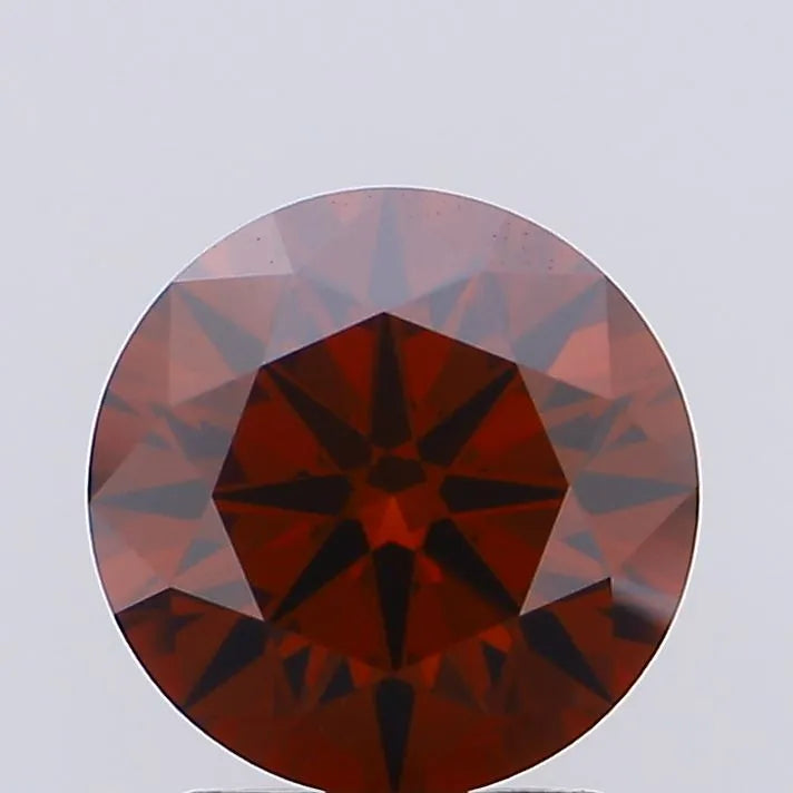 1.34ct Round Lab Grown Diamond (Colour Fancy Deep Orange, Clarity VVS2, Cut ID, IGI Certified)