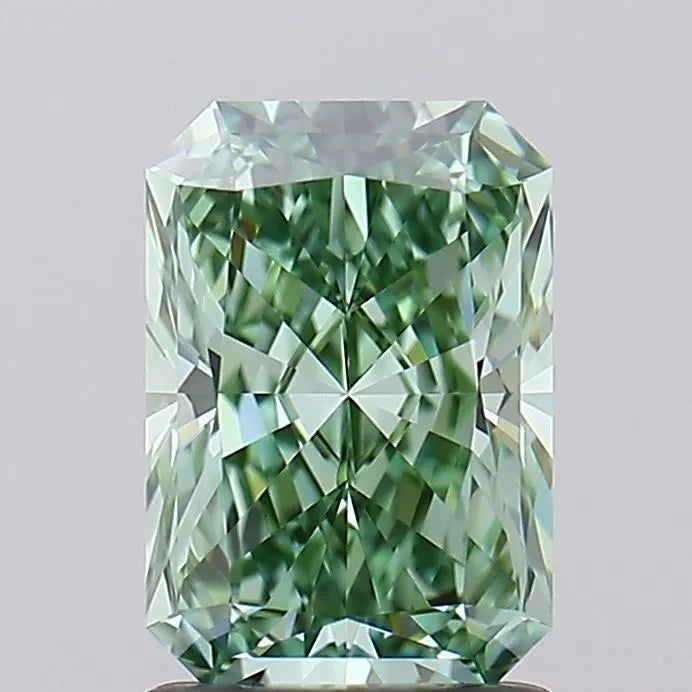 1.35ct Radiant Lab Grown Diamond (Colour Fancy Vivid Green, Clarity IF, IGI Certified)