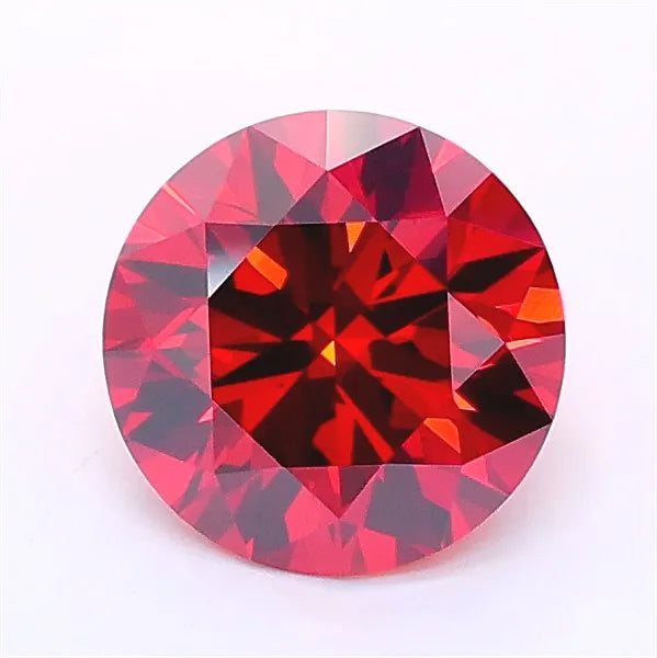 1.35ct Round Lab Grown Diamond (Colour Fancy Deep Orange, Clarity VVS2, Cut ID, IGI Certified)