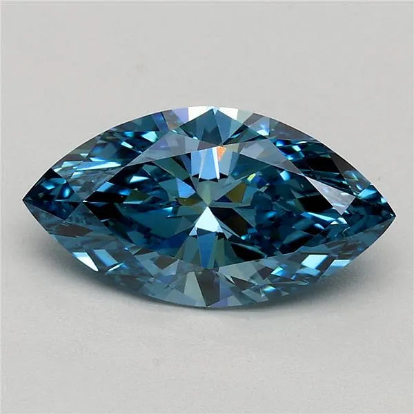1.37ct Marquise Lab Grown Diamond (Colour Fancy Vivid Blue, Clarity VVS1, IGI Certified)