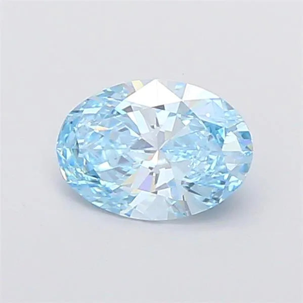 1.37ct Oval Lab Grown Diamond (Colour Fancy Vivid Blue, Clarity VS2, IGI Certified)