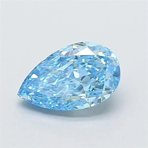 1.38ct Pear Lab Grown Diamond (Colour Fancy Vivid Blue, Clarity VS2, IGI Certified)
