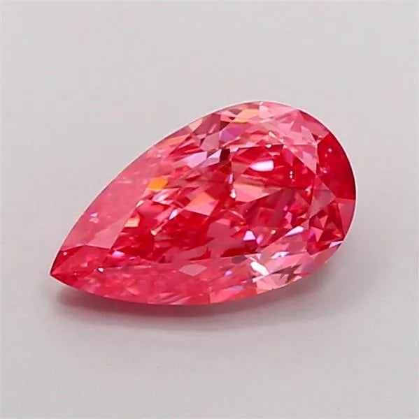 1.39ct Pear Lab Grown Diamond (Colour Fancy Vivid Pink, Clarity VS2, IGI Certified)