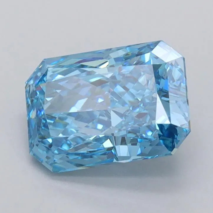 1.39ct Radiant Lab Grown Diamond (Colour Fancy Vivid Blue, Clarity VVS1, IGI Certified)