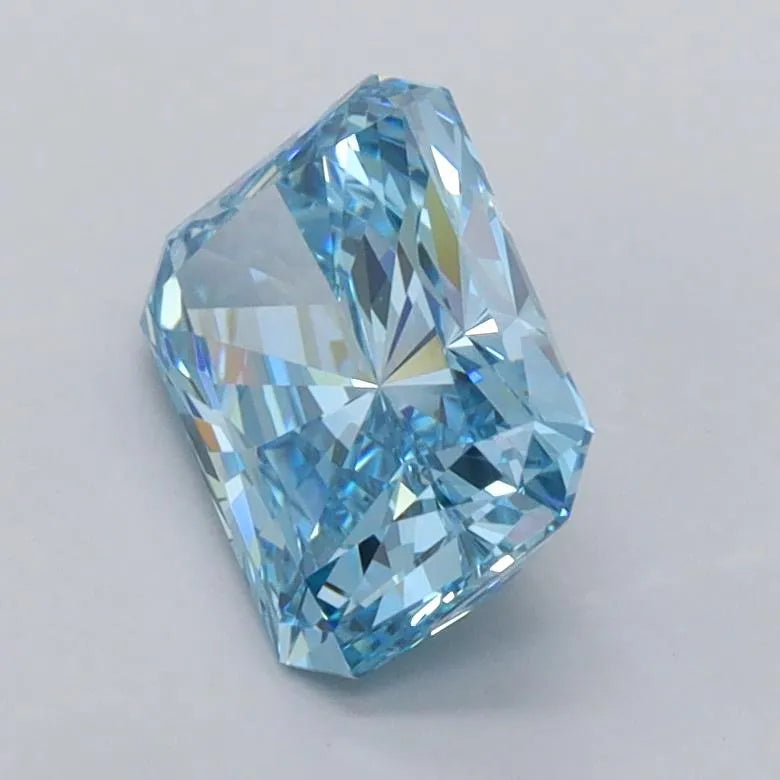 1.40ct Radiant Lab Grown Diamond (Colour Fancy Vivid Blue, Clarity VVS1, IGI Certified)