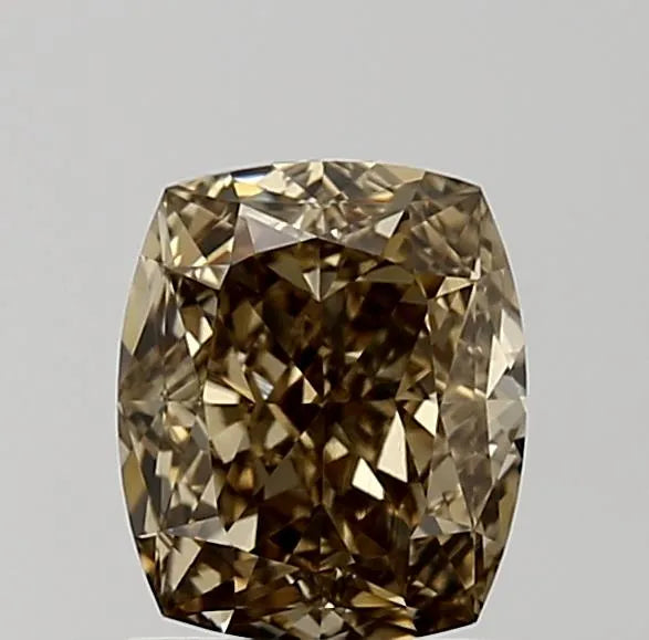 1.41ct Cushion brilliant Natural Diamond (Colour Fancy Dark Yellowish Brown, Clarity VS1, GIA Certified)