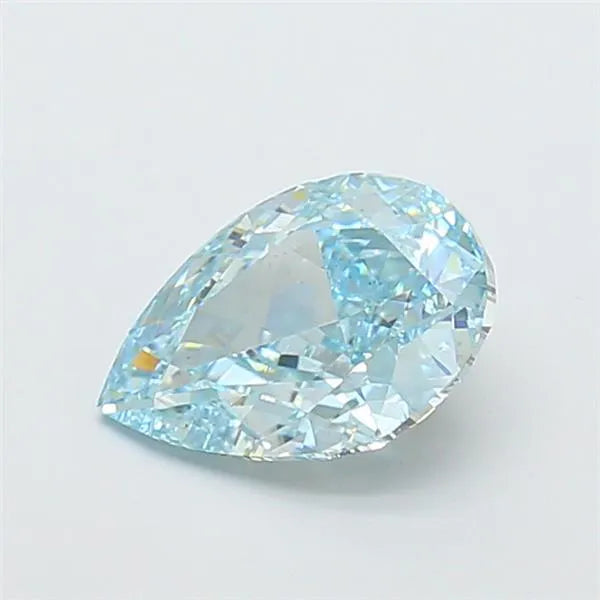 1.42ct Pear Lab Grown Diamond (Colour Fancy Vivid Blueish Green, Clarity VS1, IGI Certified)
