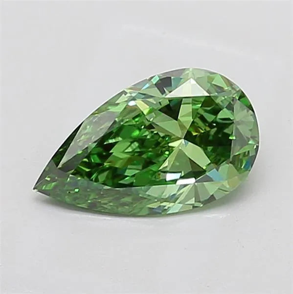 1.42ct Pear Lab Grown Diamond (Colour Fancy Vivid Green, Clarity VS1, IGI Certified)