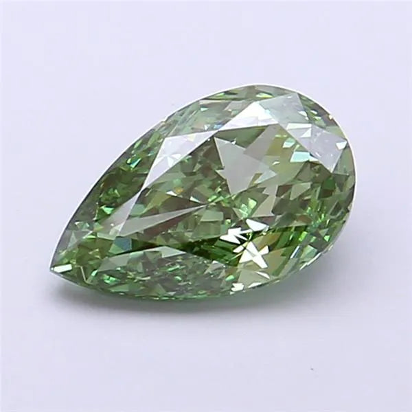 1.42ct Pear Lab Grown Diamond (Colour Fancy Vivid Green, Clarity VS1, IGI Certified)