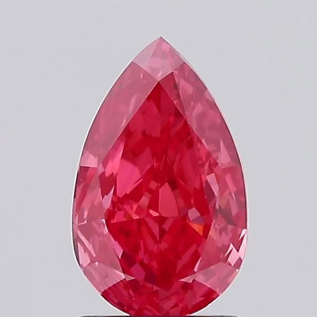 1.42ct Pear Lab Grown Diamond (Colour Fancy Vivid Red, Clarity VVS2, Cut VG, Uncertified)