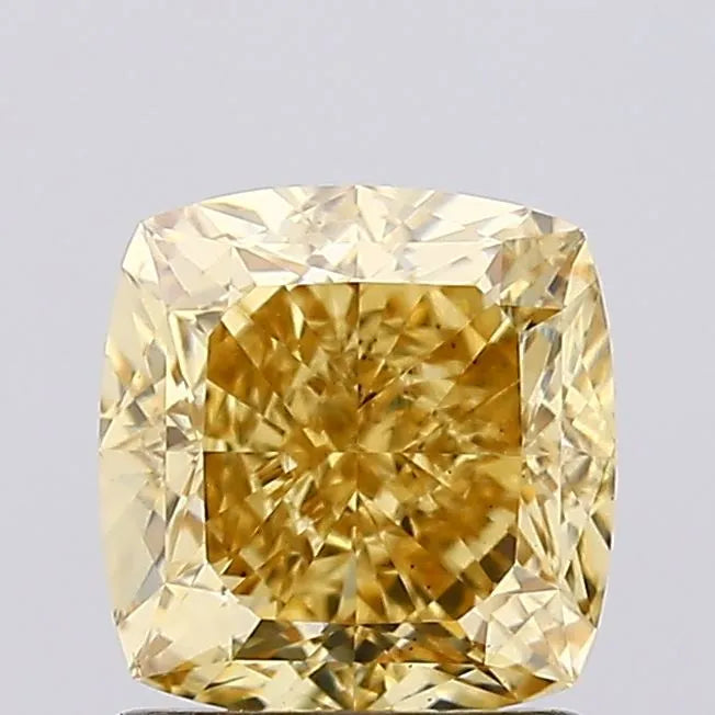 1.43ct Cushion modified Lab Grown Diamond (Colour Fancy Intense Yellow, Clarity VS2, IGI Certified)