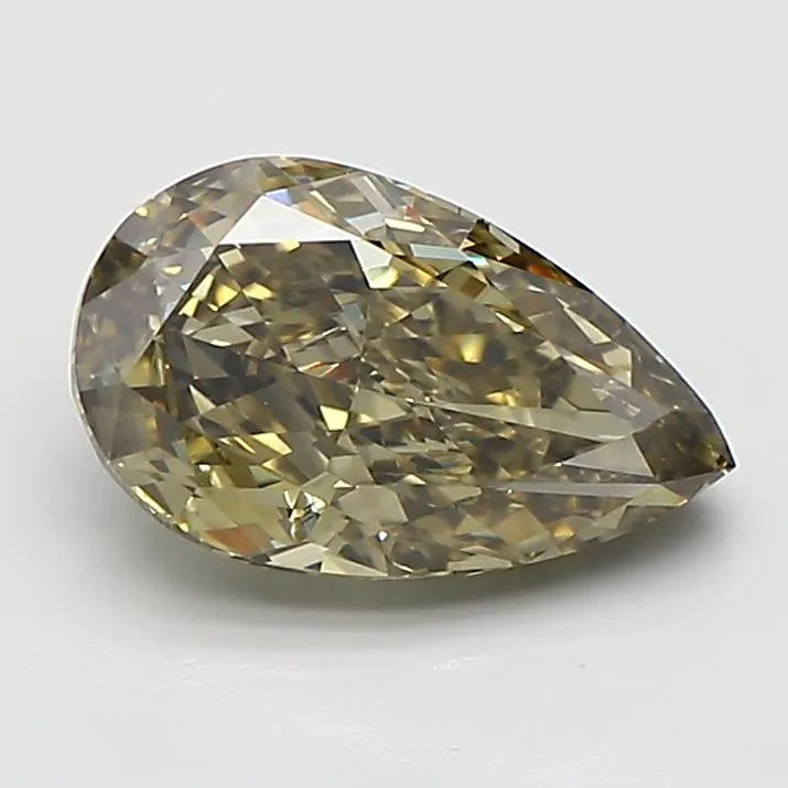 1.43ct Pear Lab Grown Diamond (Colour Fancy Gray Yellow, Clarity VS2, IGI Certified)