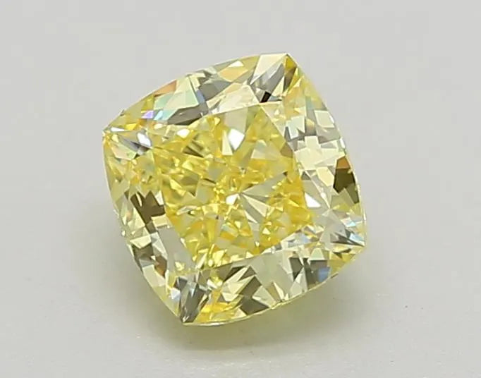 1.44ct Cushion modified Lab Grown Diamond (Colour Fancy Intense Yellow, Clarity VS1, IGI Certified)