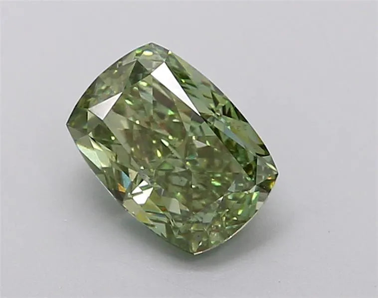 1.45ct Cushion modified Lab Grown Diamond (Colour Fancy Vivid Green, Clarity VS2, IGI Certified)