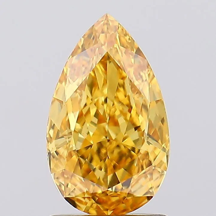 1.48ct Pear Lab Grown Diamond (Colour Fancy Vivid Yellow, Clarity VVS2, IGI Certified)
