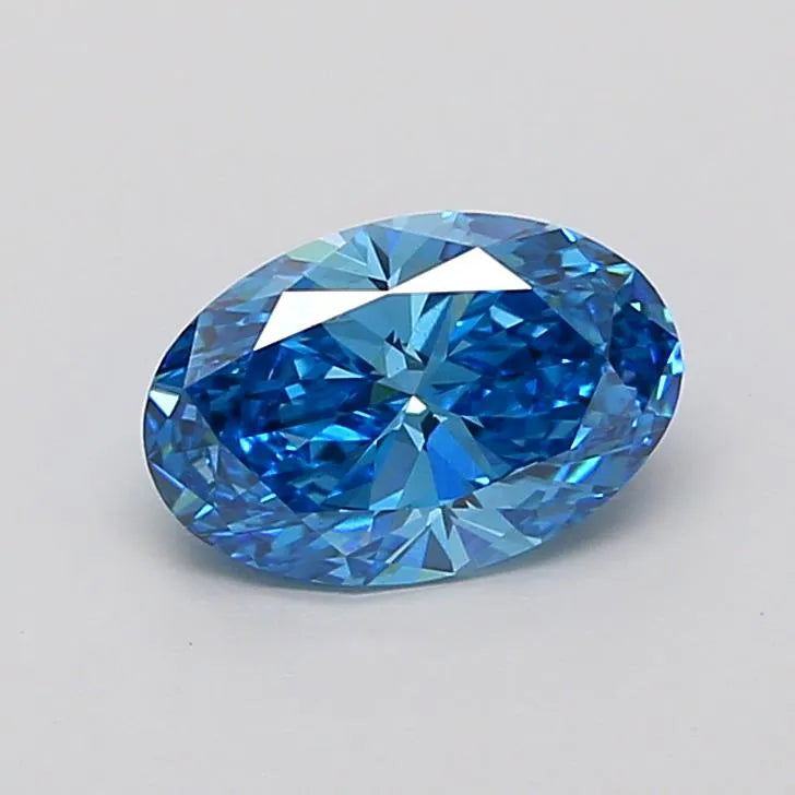 1.49ct Oval Lab Grown Diamond (Colour Fancy Vivid Blue, Clarity VVS2, IGI Certified)